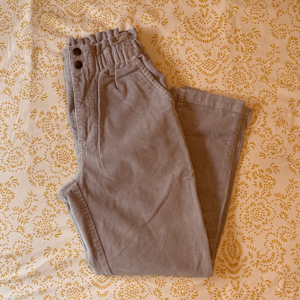 Universal Thread Grey Corduroy Paperbag Waist Pants